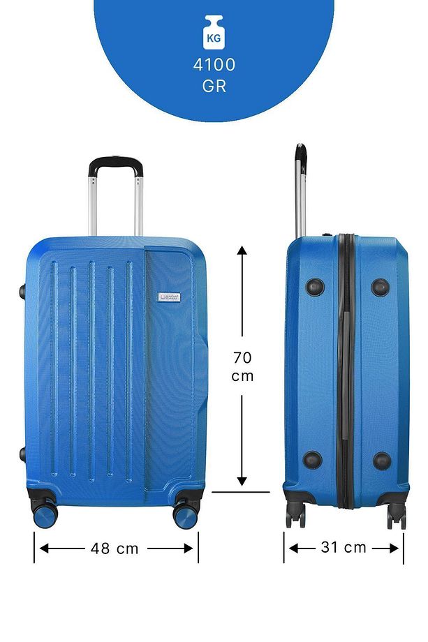 Wx-210 Çivit Mavi Büyük Boy Valiz - 9