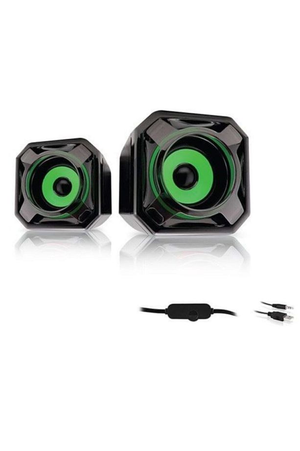 Md-177 2.0 5w * 2 Yeşil Mini Usb Speaker - 1