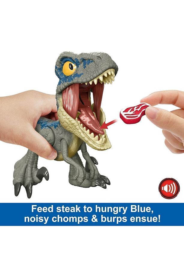 Mega Roar Blue Velociraptor Dinosaur Toy with Sound Jurassic World Sesli Dinozor - 2