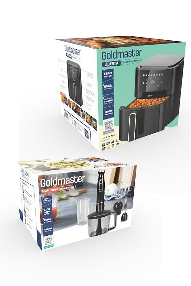 Avantajlı İkili Set XL Airfryer Hava Fritözü 1500 Watt 1.5 Litre 3in1 Multi Blender Set - 8
