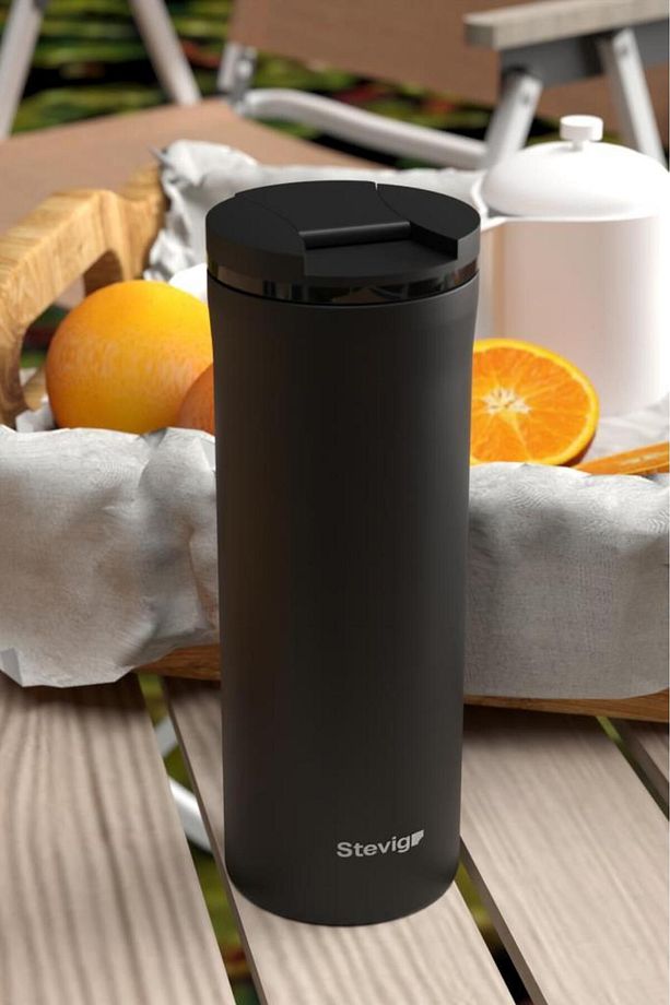 2 Go Paslanmaz Çelik Termos Bardak 400 ml St-201 Travel Mug - 3