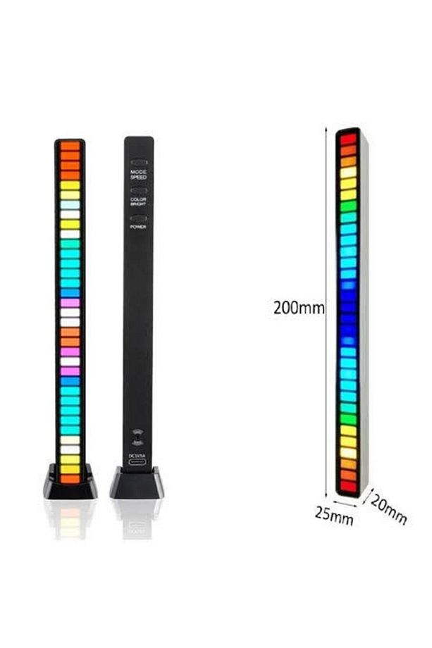 Rgb Sese Duyarlı Ekolayzer Çubuk Led Ekolayzer Sese Duyarlı Rgb Çubuk (şarj Edilebilir Değildir) - 2