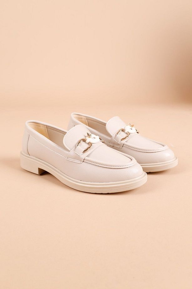 Mader Kadın Bej Loafer Ayakkabı - 6