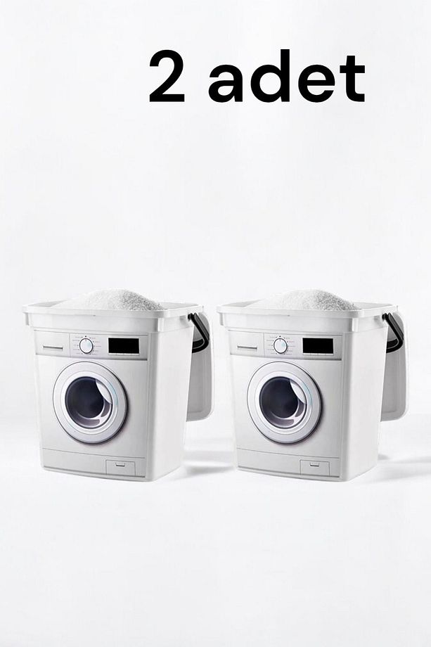 12 Litre Dekoratif Deterjanlık Deterjan Kutusu Deterjan Kabı - 6 6l Makine Şekilli (2li) - 2