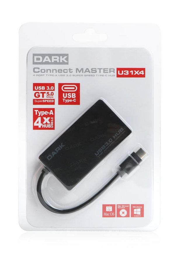 Connect Master 4 Adet USB 3.1 Port USB Type-C HUB (DK-AC-USB31X4) - 4