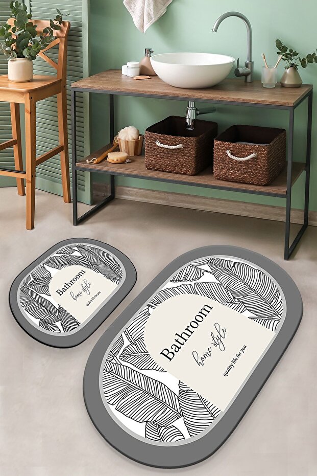 Earth Surface Set of 2 Bathroom Rug Bath Mat