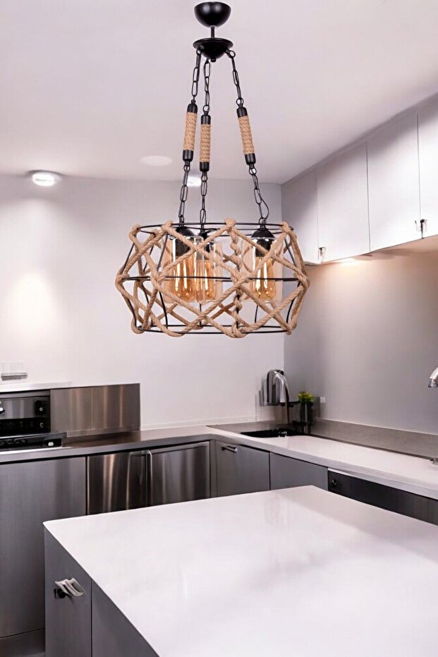 BEYZA 3LÜ MODERN HALATLI AVİZE - 4