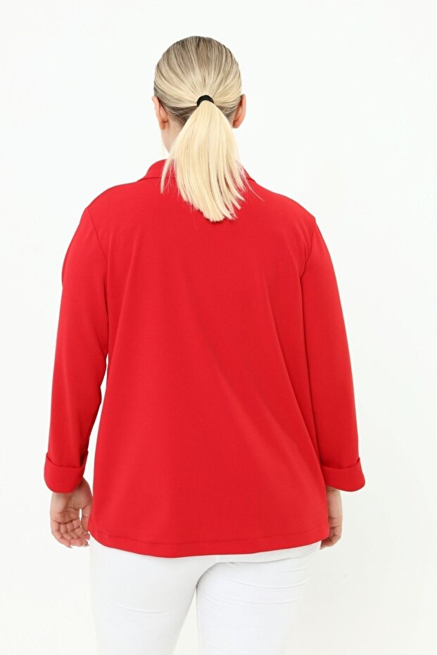 سترة حمراء مقاسات كبيرة - 3