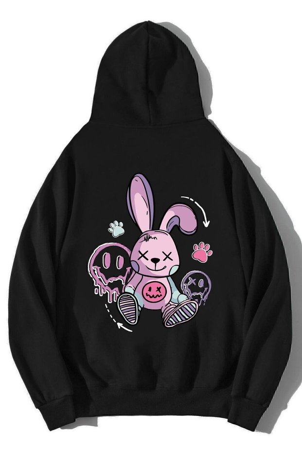 Unisex Oversize Cartoon Rabbit Hoodie
