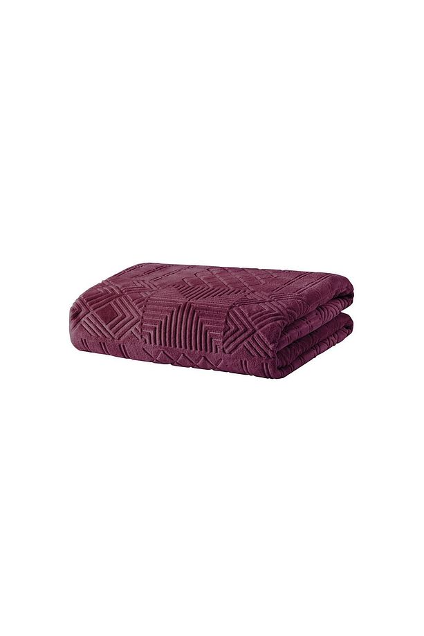 Nova Çift Kişilik Emboss Battaniye - Vişne - 3