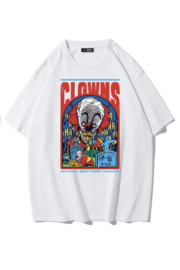 Unisex Oversize Clowns No Funny T-shirt