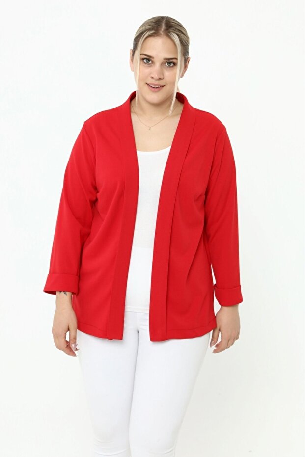 سترة حمراء مقاسات كبيرة - 8