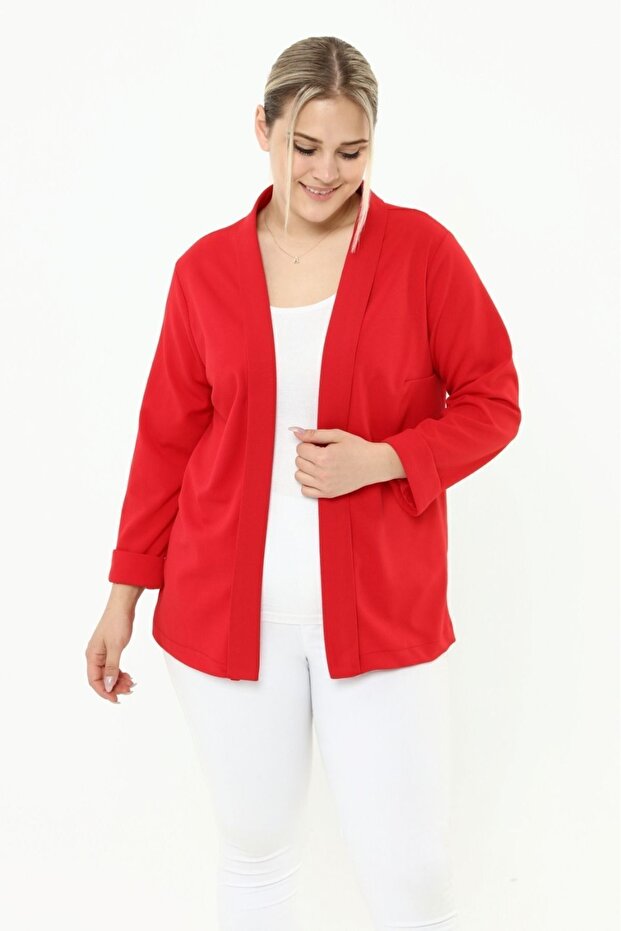 سترة حمراء مقاسات كبيرة - 7