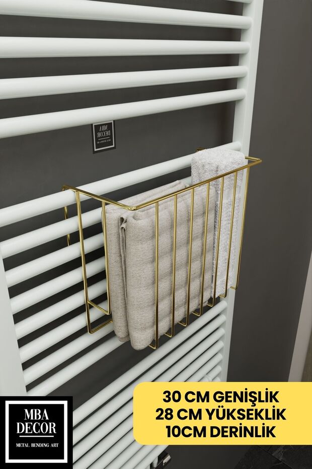 Gold Towel Rack Organizer Hangable Organizer Bathroom Towel Holder Toilet Paper Holder 30X28X10Cm