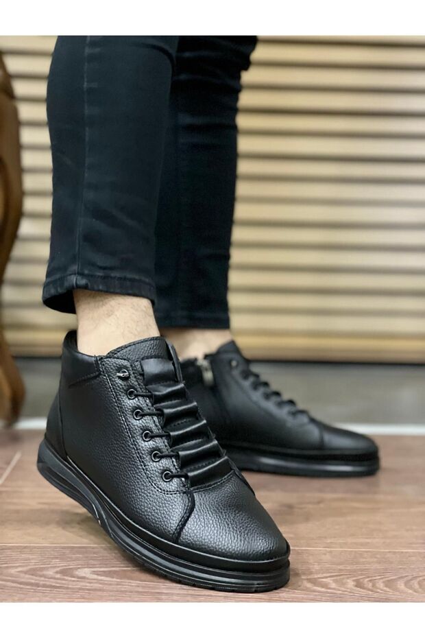 Victor Garantált férfi téli fűzős cipzáras csizma - 5