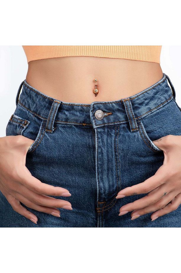 Shine Toplu Altın Göbek Piercing Tek Olarak Satılır - 6