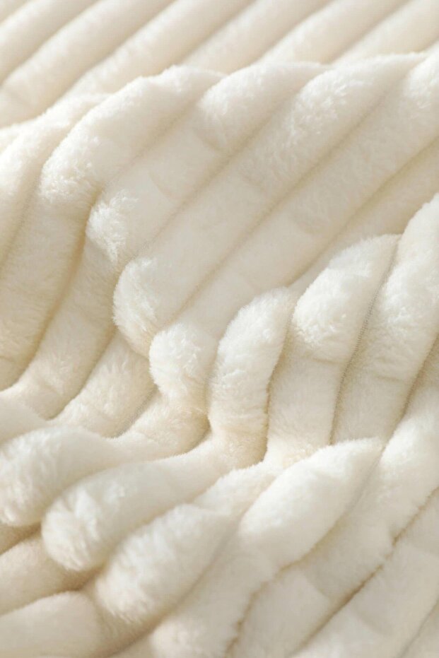 Merinos Modern Lıne Tek Kişilik Battaniye - Kemik - 7