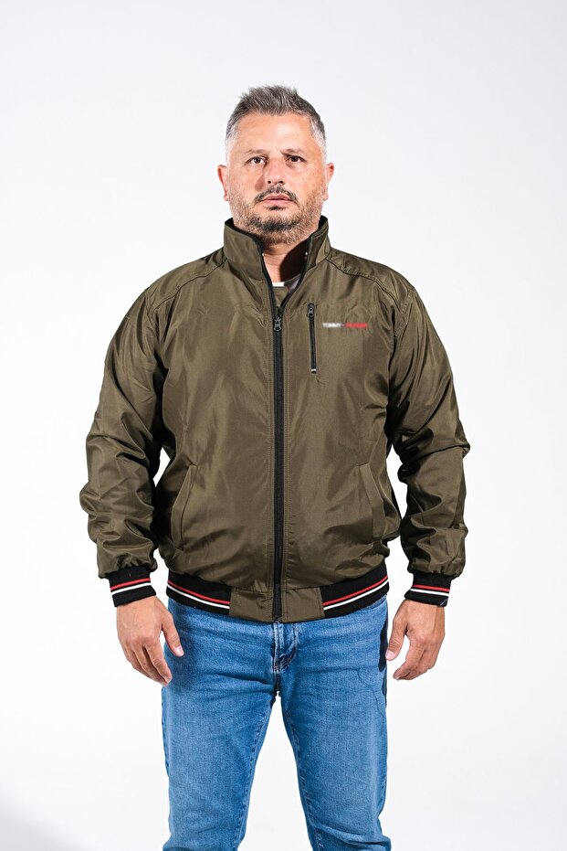 Vertical Collar Zippered Looking Battal Included 9 Sizes Pilot Seasonal Coat