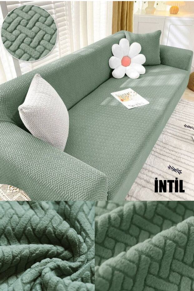 Koltuk Kılıfı Koltuk Örtüsü 3kişilik Koltuk Için 1 Adet Likrali Yüksek Kaliteli Sofa Cover - 1