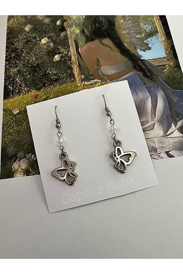 Fairycore الفراشة منقوشة الأقراط - 1