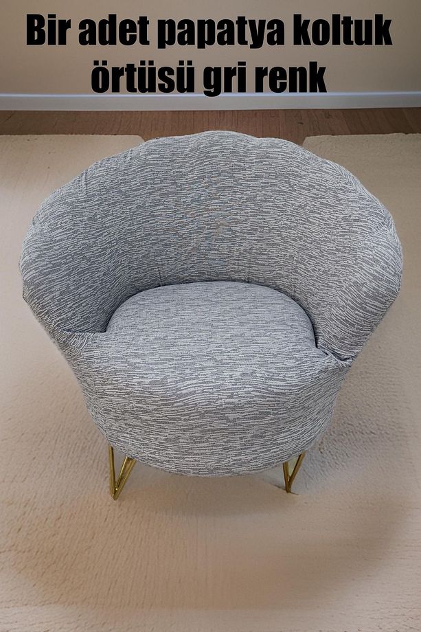 koltuk örtüsü papatya koltuk kılıfı, oval koltuk örtüsü, berjer koltuk örtüsü - 1