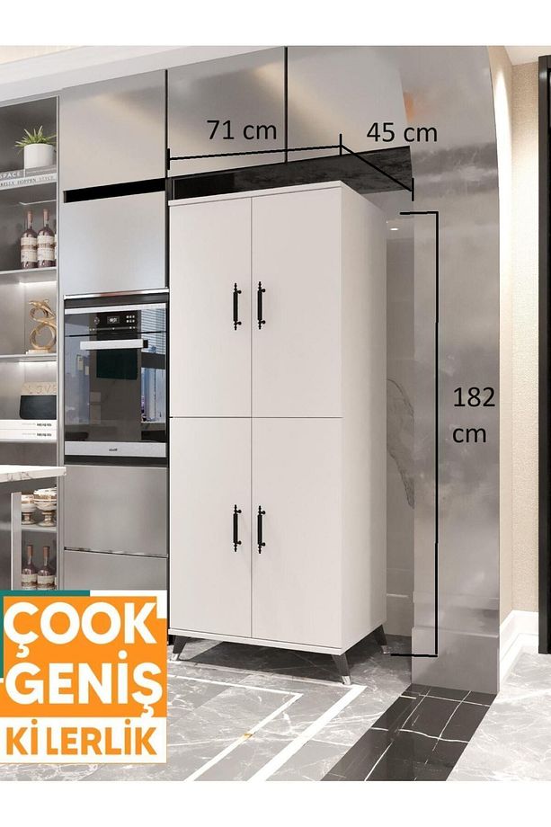 Çok Amaçlı Dolap, Kiler dolabı, Fırın dolabı, Mikro dalga dolap, Banyo dolap, Ayakkabılık, Balkon Do - 1