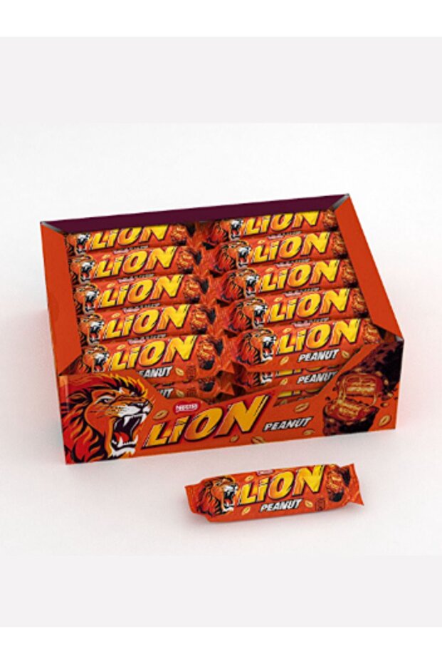 1 Paket 24 Adet Hediye Lion Çikolata Kaplı Fıstıklı Peanut Gofret 41 G ( 24 Adet ) - 3