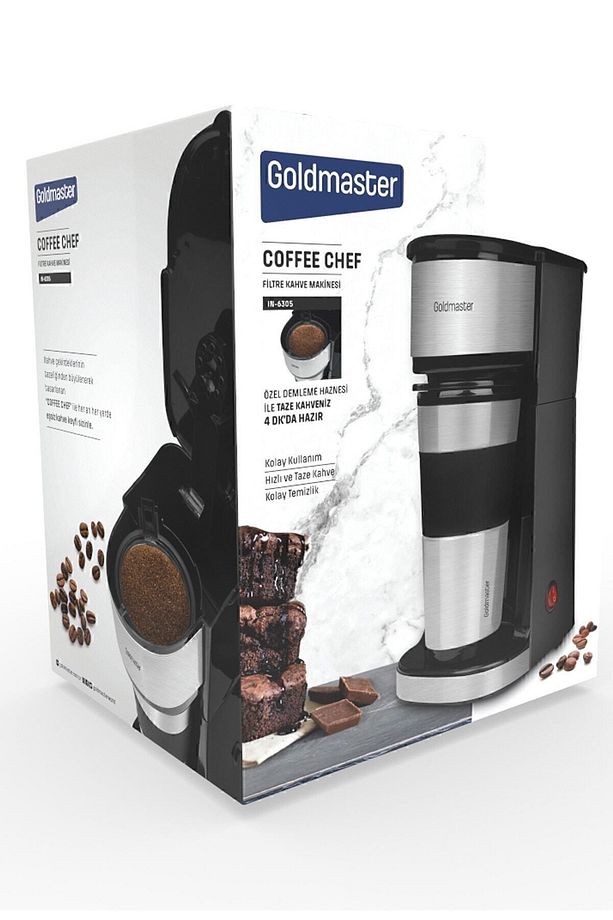 Coffee Chef Paslanmaz Çelik Termos Seyahat Bardaklı Kişisel Filtre Kahve Makinesi - 8