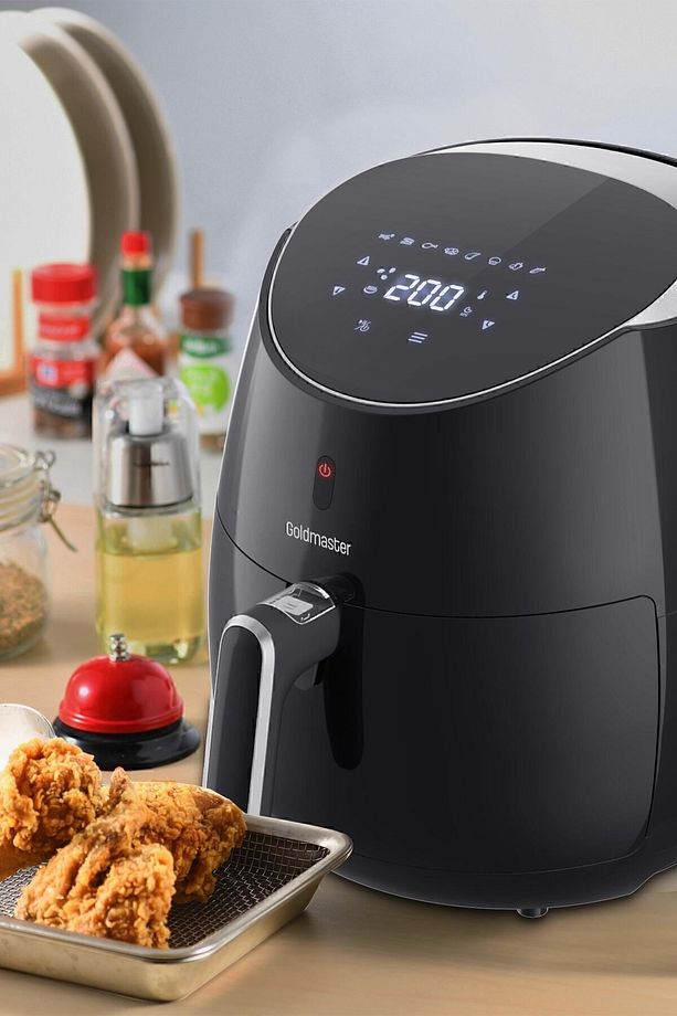 Luxfry 2000 Watt Yüksek Güç 6,4 Litre Geniş XXL Dokunmatik Airfryer Yağsız Sıcak Hava Fritözü - 3