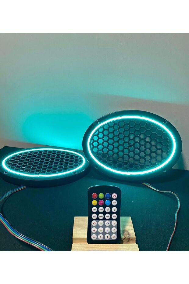 Kumandalı Neon Işıklı Oval Midrange Kapağı 12 Renkli 16 Modlu Oval Midrange Kapağı - 6
