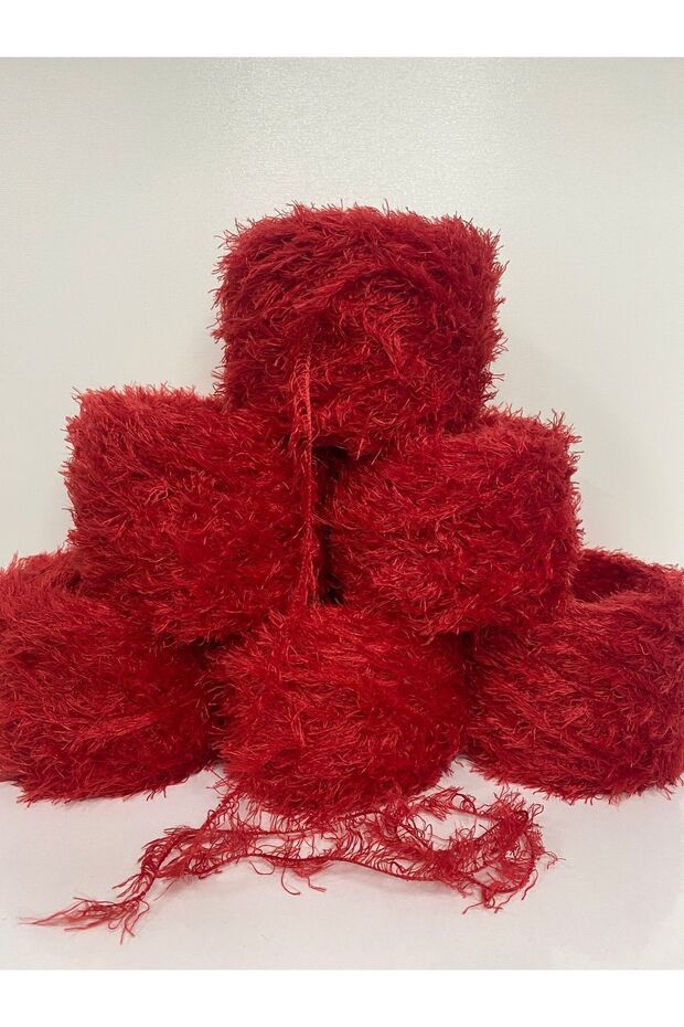 Yumoş Rabbit Feather Color Red Visual Net 600 gr