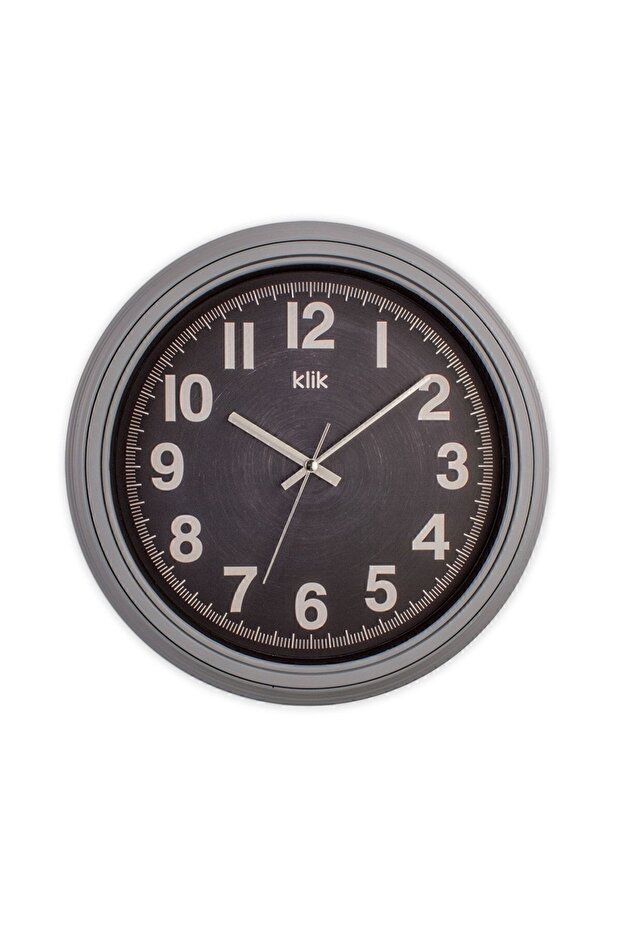 أوريس - ساعة حائط دائرية بإطار رمادي - 1
