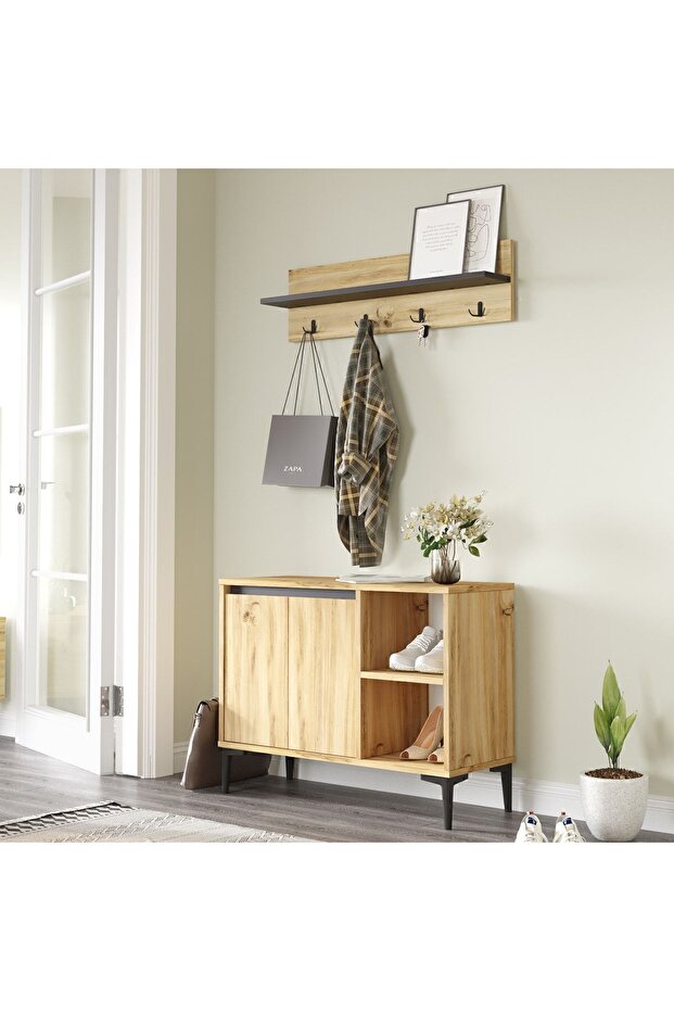 Aristo Ayakkabılık Portmanto Vestiyer Askılık Keçe-antrasit Ar11-ka - 2