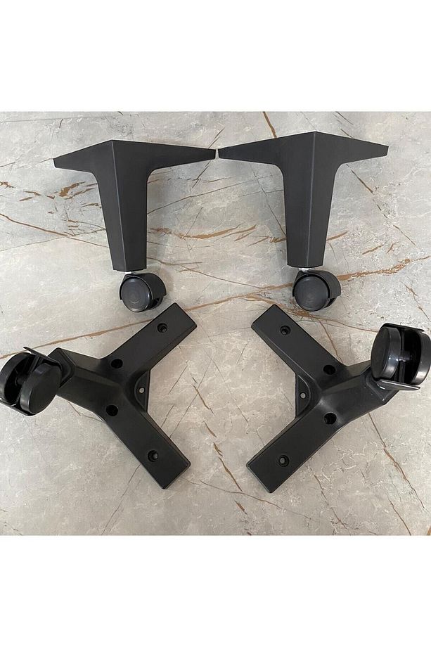 Tekerlekli Sehpa Masa Ayağı, Akıllı Sehpa Ayağı, Sihirli Sehpa Ayağı Siyah 4 Adet 360 Derece 19 Cm - 2