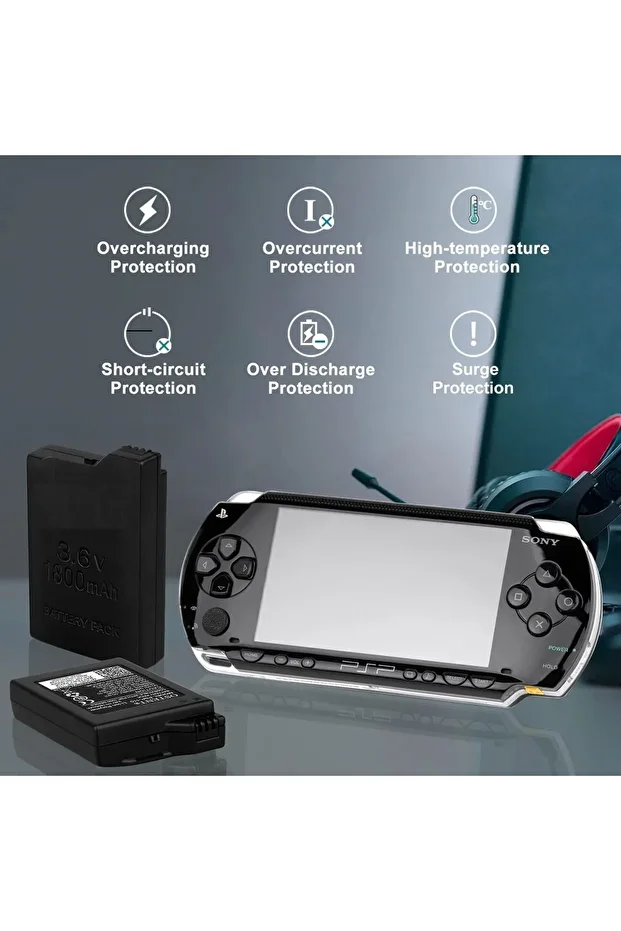 Sony Psp Fat Batarya Pil Sony Psp 100x -110 Psp-1001 Psp 1000serisi Uyumlu 3.6 V 1800 Mah - 3