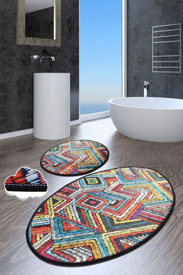 Maglıe 2'li Set Banyo Halısı Paspas, Klozet Takımı Djtbanyo - 1