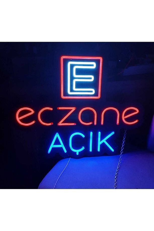 Açık Eczane Yazılı Logolu Neon Led Tabela - 1