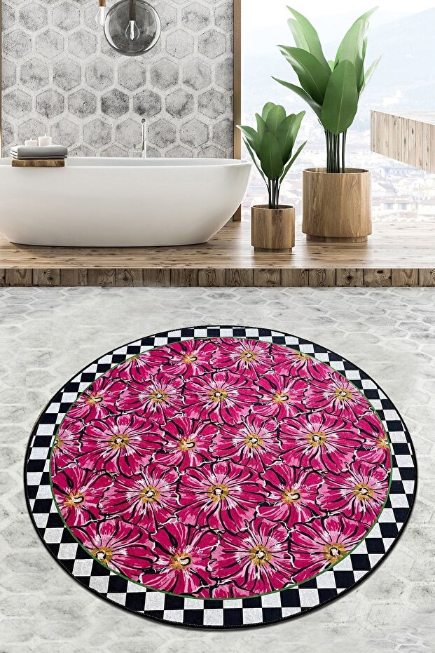 Habena Çap Bathroom Rug 120X120 cm