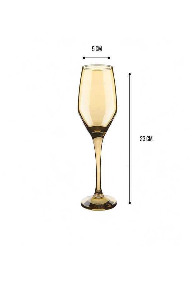 6 Parça Ayaklı Kahve Yanı Su, Meşrubat Bardağı Seti 200ml. - 3