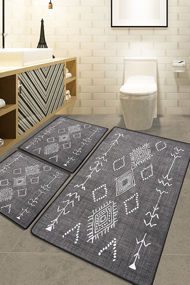 Bare Set of 3 Bathroom Rugs