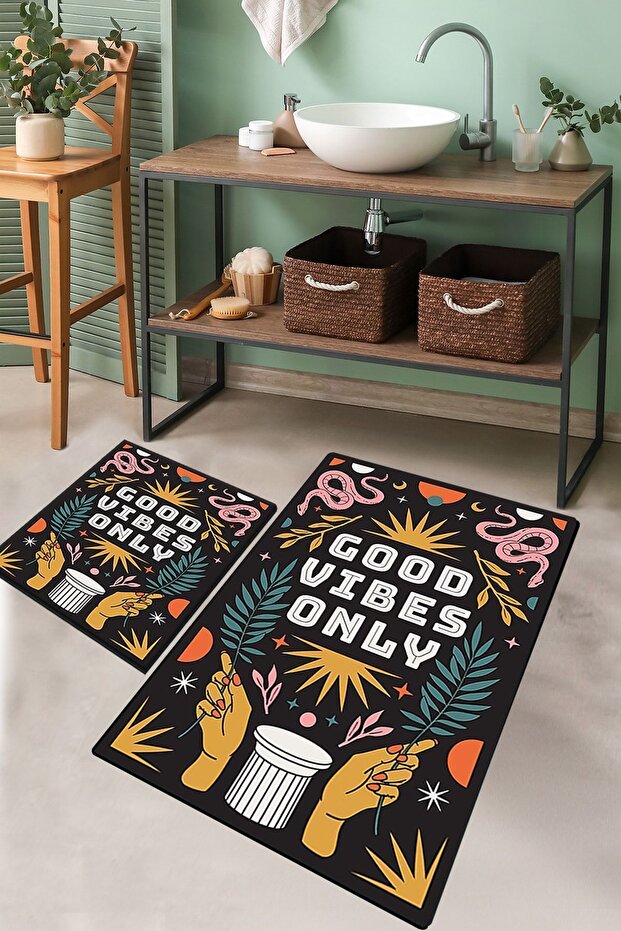 Snake Trınket Set of 2 Bathroom Rug Bath Mat