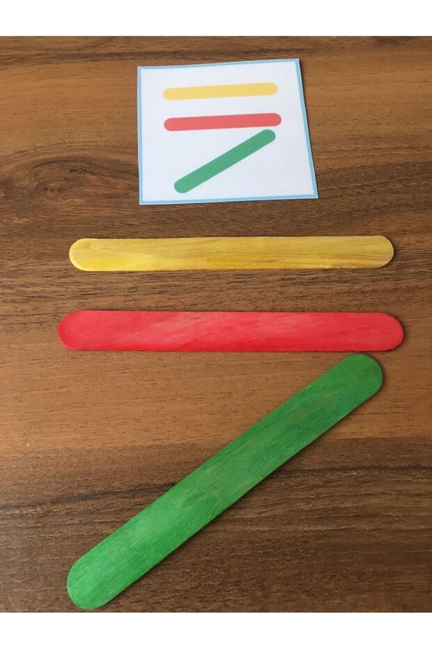 نحن نفعل الشكل مع العصي - 30 بطاقة / مرحلة ما قبل المدرسة / التدريب الخاص / الأنشطة - 3