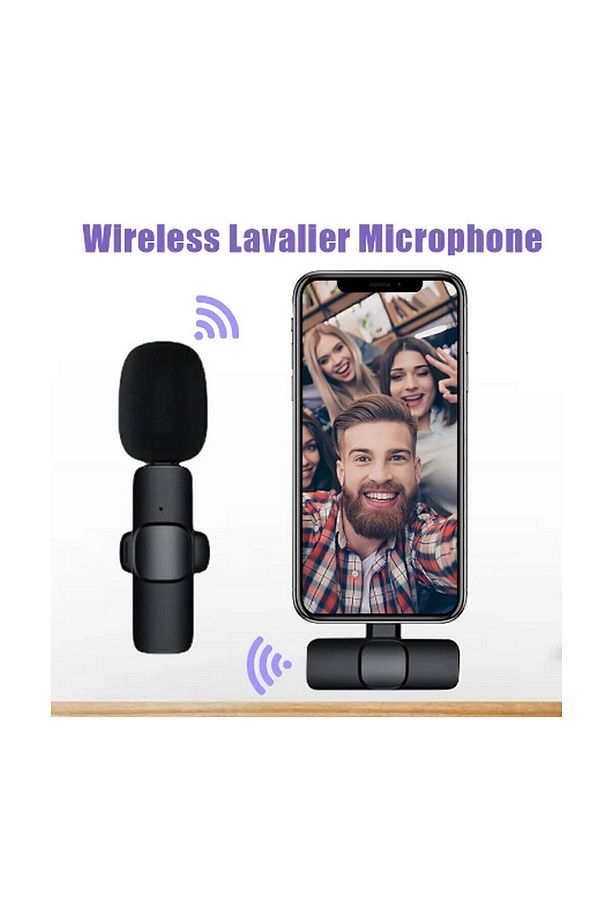 Type-c Girişli Telefon Uyumlu Wireless Youtube Facebook Tiktok Yayın Kablosuz Yaka Mikrofonu - 2