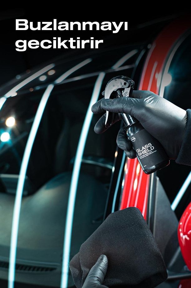 Glasshield Nano Yağmur Kaydırıcı-Cam Yüzey Seramik Kaplama Spreyi-2 Yıl Dayanım-50ml-Su İtici - 6