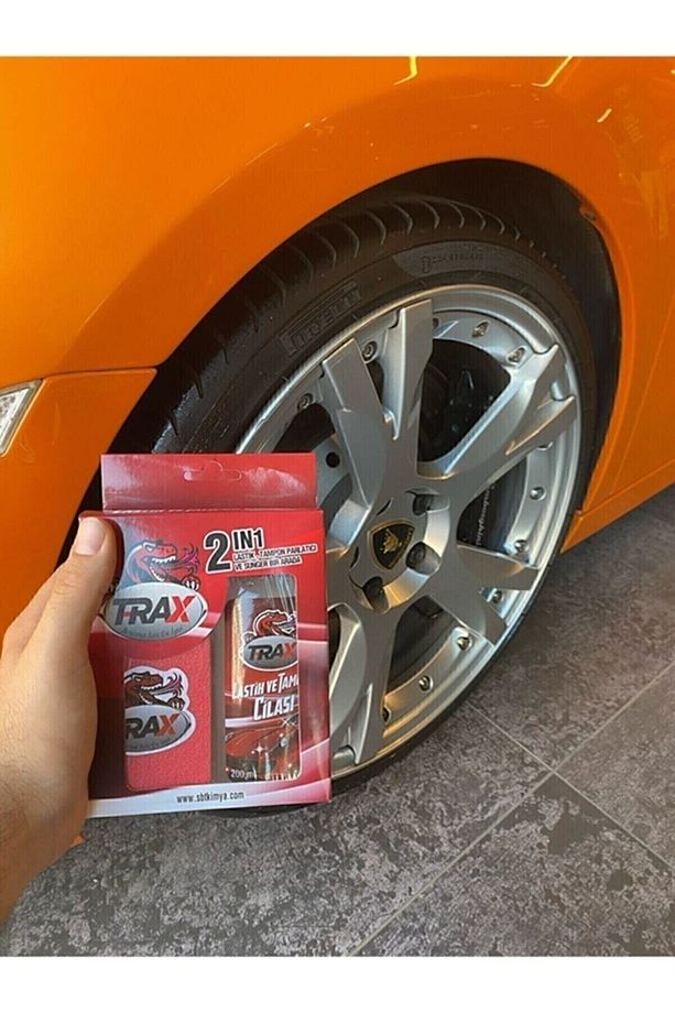 Lastik Parlatıcı Ve Tampon Cilası Süper Kalite 2'li Set Sünger + 200ml Cila - 2