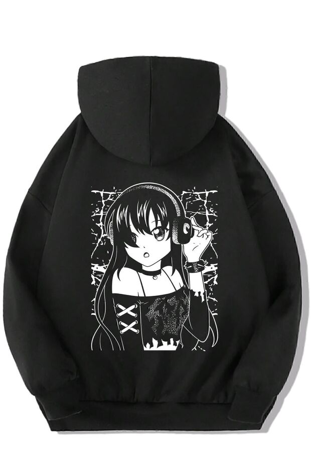 Unisex Kids Anime Dark Girl Hoodie