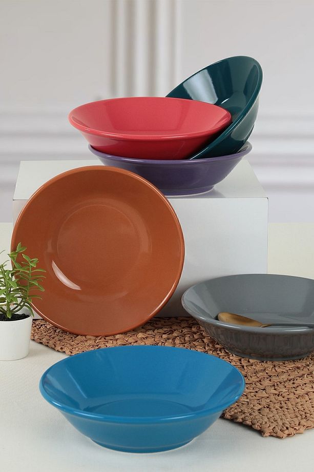 Mixed Hitit Yemek Tabağı 18 Cm 6 Adet 406-620 - 2