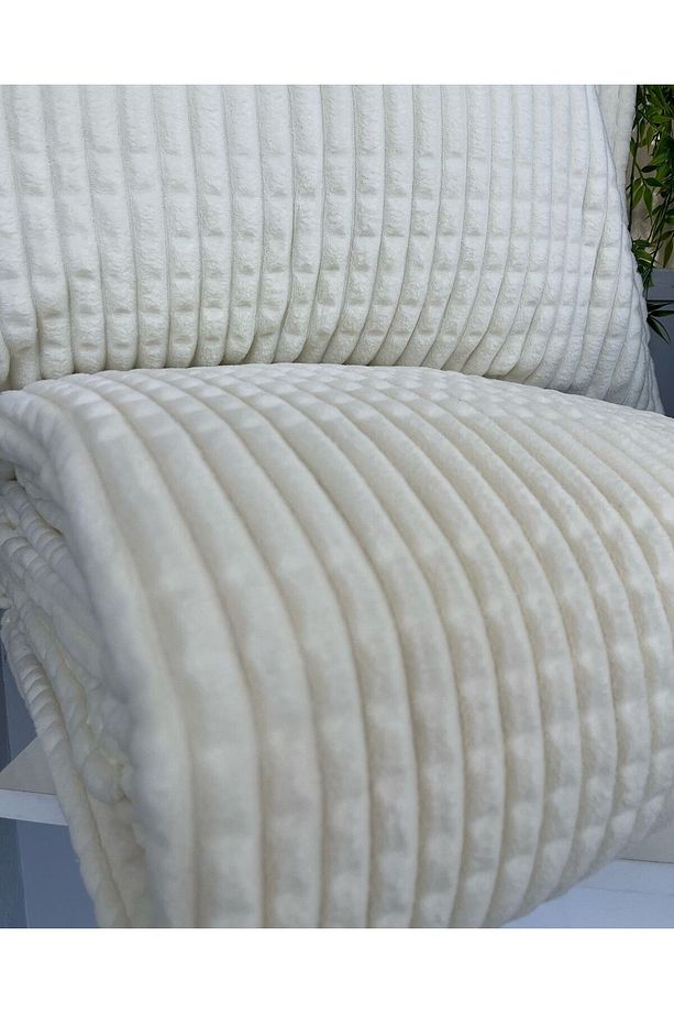 Merinos Modern Lıne 3 Parça Yatak Örtüsü Battaniye Seti ÇİFT KİŞİLİK modernlınekemik02 - 3