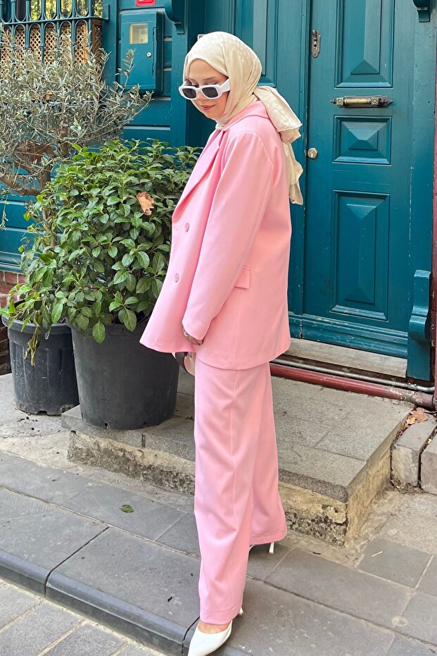 Oversize Blazer Takım - 4