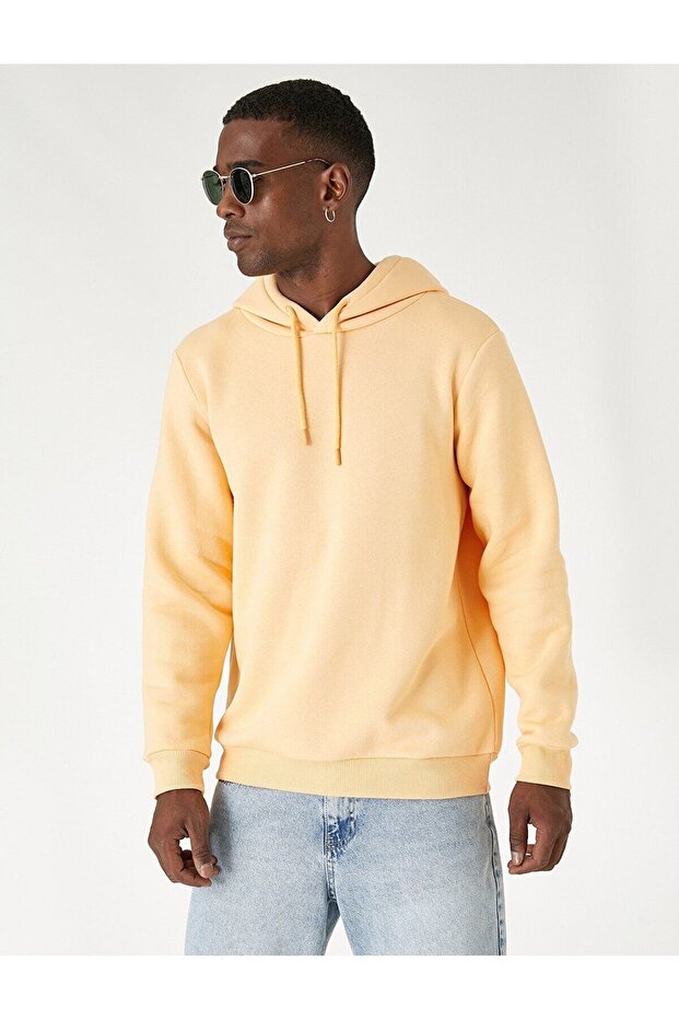 Erkek Basic Kapşonlu Sweat - 3